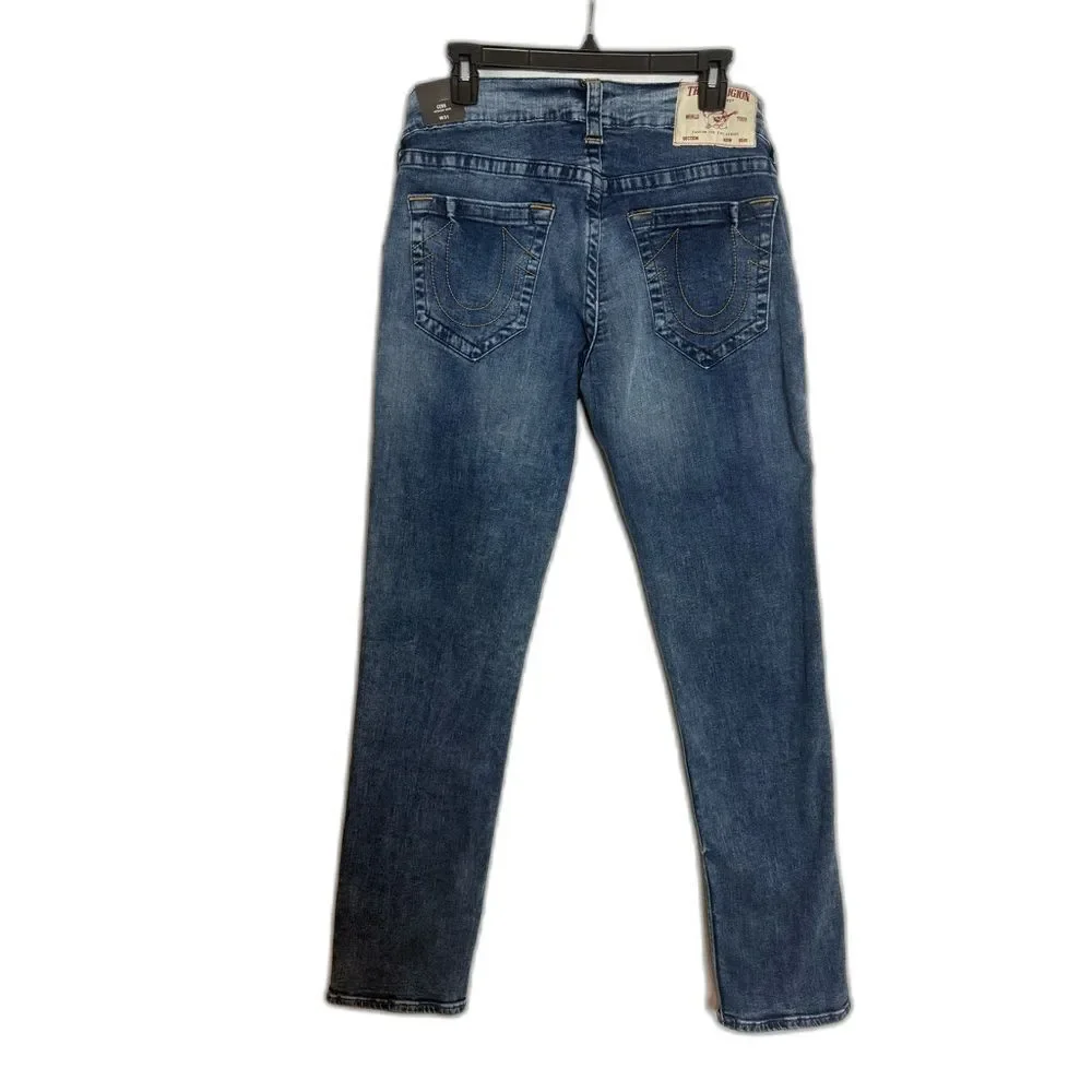 NWT True Religion Geno Relaxed Slim Fit Jeans Men's Size 31 Medium Ink Blue